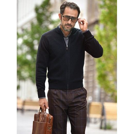 Sweter męski rozpinany - Martin - czarny - M ze sklepu Swetry Lasota w kategorii Swetry męskie - zdjęcie 163506415