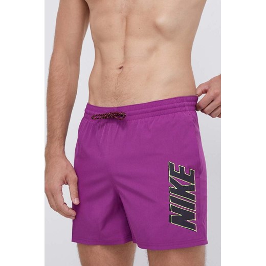 Nike szorty kąpielowe Volley kolor fioletowy ze sklepu ANSWEAR.com w kategorii Kąpielówki - zdjęcie 163506839