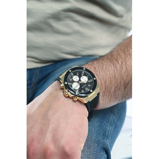 Guess zegarek męski kolor czarny Guess ONE ANSWEAR.com
