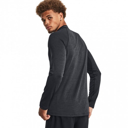 Męski longsleeve treningowy Under Armour UA CG Armour Twist Mock - czarny ze sklepu Sportstylestory.com w kategorii Bluzy męskie - zdjęcie 163508879