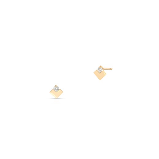 Kolczyki złote romby z cyrkoniami ZIO/KC04 W.KRUK