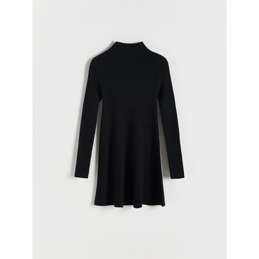 Reserved - Dzianinowa sukienka mini - czarny Reserved L Reserved