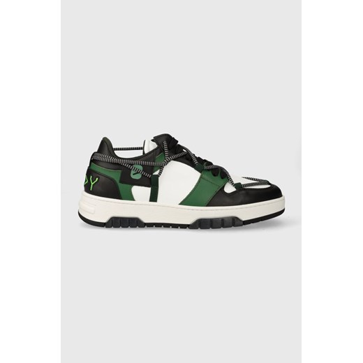 Off Play sneakersy skórzane SORRENTO kolor zielony SORRENTO WHITE BLACK GREEN ze sklepu ANSWEAR.com w kategorii Buty sportowe męskie - zdjęcie 163534879