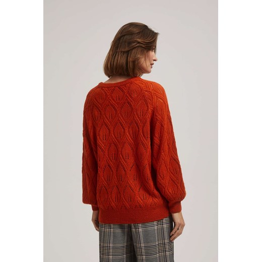 Sweter damski Moodo.pl z okrągłym dekoltem 