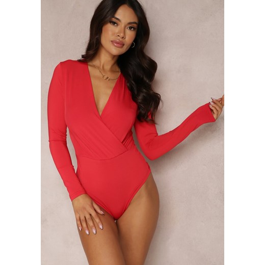 Czerwone Body Omphano ze sklepu Renee odzież w kategorii Bluzki damskie - zdjęcie 163540087