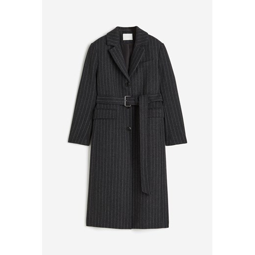 H & M - Płaszcz z domieszką wełny - Szary H & M M H&M