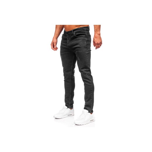 Czarne spodnie jeansowe męskie regular fit Denley 6080 33/L wyprzedaż Denley