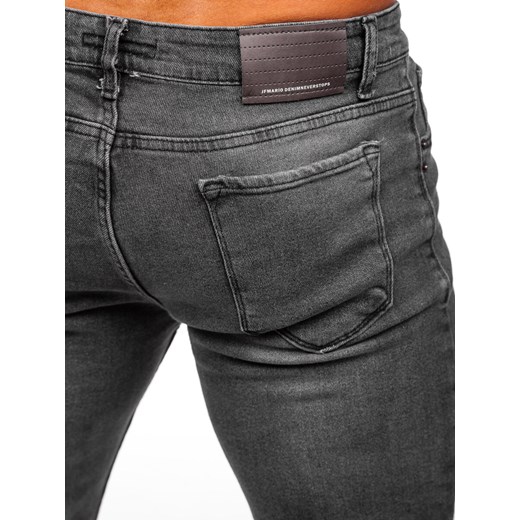 Grafitowe spodnie jeansowe męskie regular fit Denley 6073 30/S wyprzedaż Denley