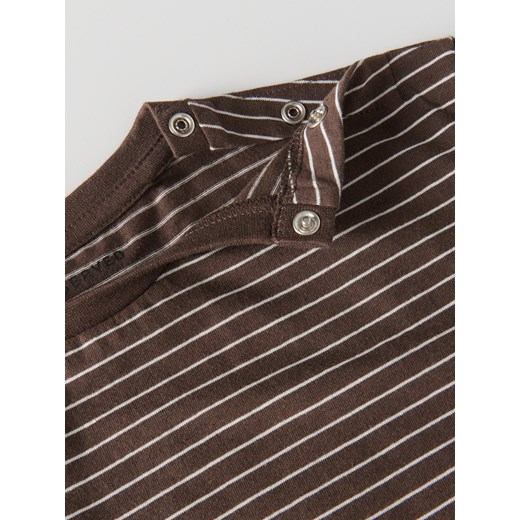 Reserved - Longsleeve w paski - ciemnobrązowy Reserved 80 (9-12 m.) Reserved