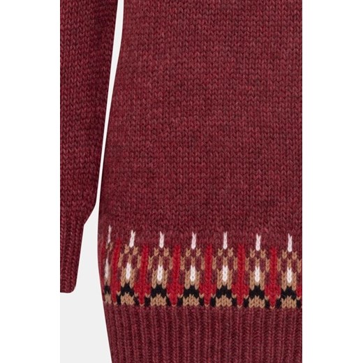 Sweter damski czerwony Stefanel z okrągłym dekoltem 