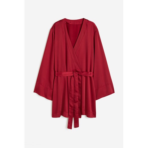 H & M - Satynowy szlafrok - Czerwony H & M M/L H&M