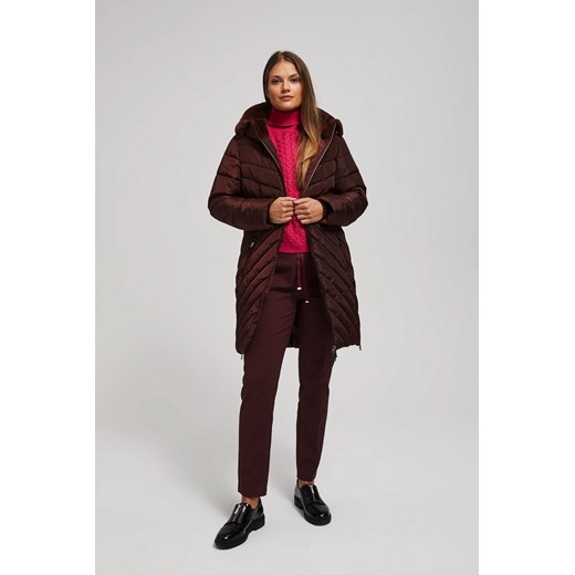Moodo.pl kurtka damska z kapturem casual długa 