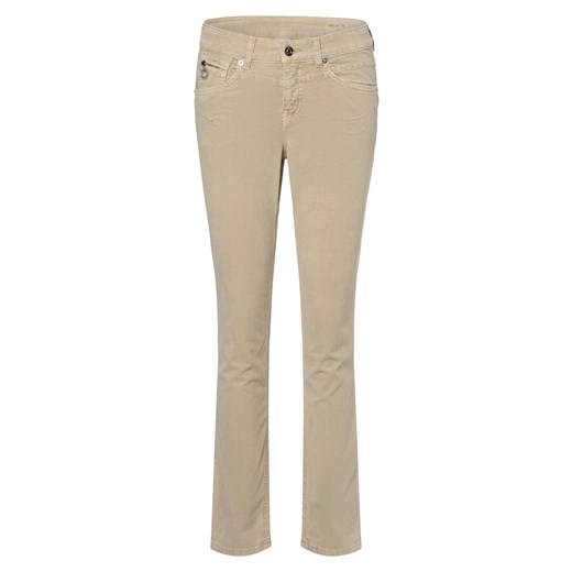 MAC Spodnie Kobiety Bawełna beżowy jednolity ze sklepu vangraaf w kategorii Spodnie damskie - zdjęcie 163562557