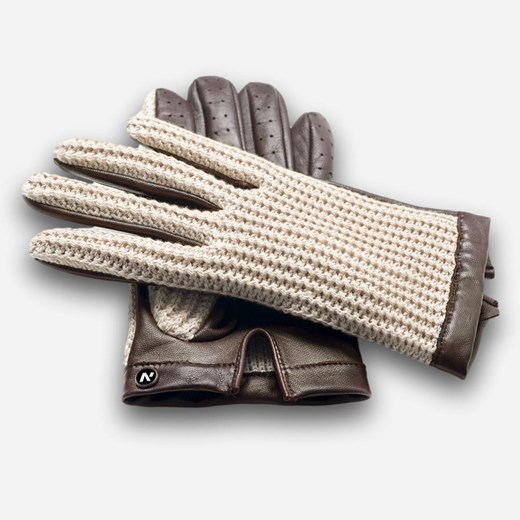 napoCROCHET (brązowy/kremowy) - XL XL napo gloves