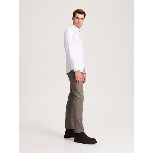 Reserved - Koszula regular fit - biały ze sklepu Reserved w kategorii Koszule męskie - zdjęcie 163568986