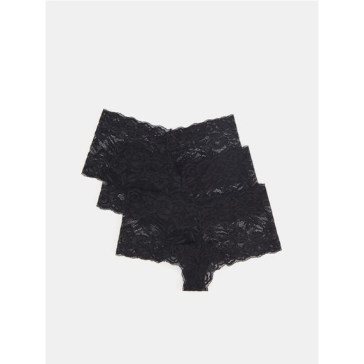 Sinsay - Majtki brazyliany 3 pack - czarny ze sklepu Sinsay w kategorii Majtki damskie - zdjęcie 163569475