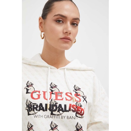 Bluza damska Guess biała na jesień