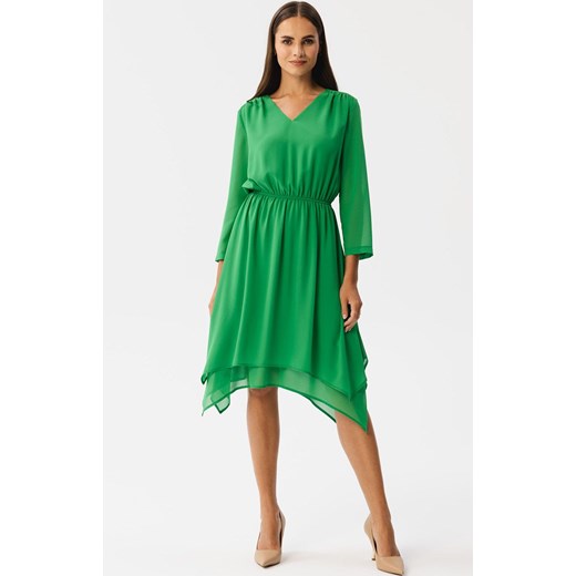 Sukienka warstwowa szyfonowa w soczystej zieleni S354, Kolor zielony, Rozmiar S, Stylove ze sklepu Primodo w kategorii Sukienki - zdjęcie 163579225