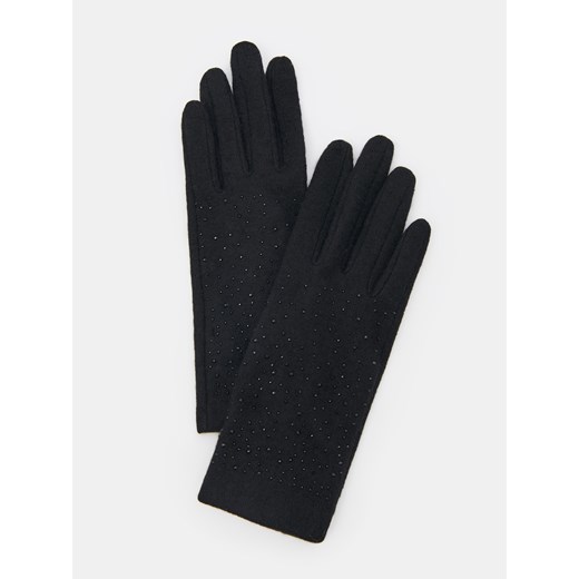 Mohito - Czarne rękawiczki z ozdobnymi elementami - Czarny Mohito L Mohito