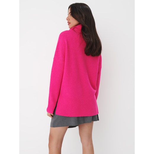 Mohito - Różowy sweter oversize z golfem - Różowy Mohito L Mohito