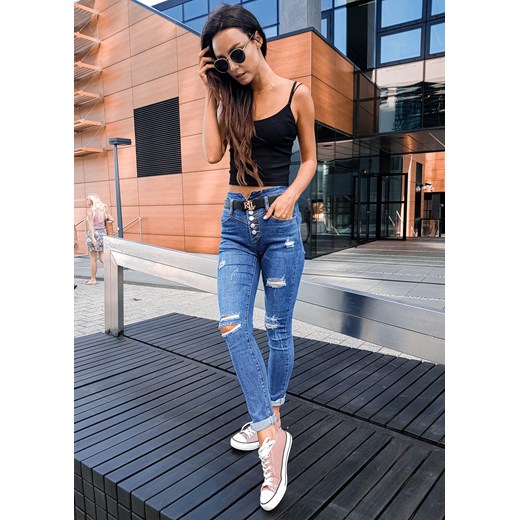 Blue Opium Jeans Push Up  Wysoki Stan L (29) Ligari