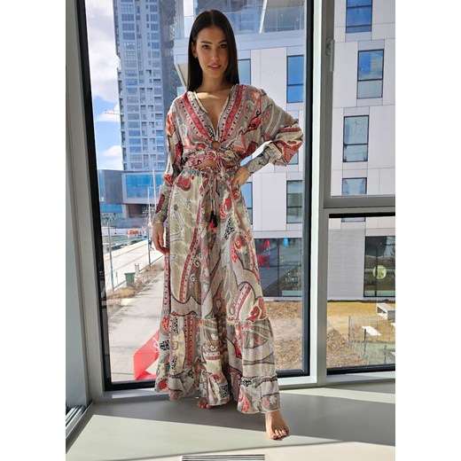 757/758 Jedwabny Komplet Del Plata Pink Boho World S/M okazja Ligari