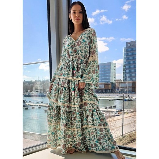 Bawełniana Maxi Sukienka Kamala Boho World One size okazyjna cena Ligari