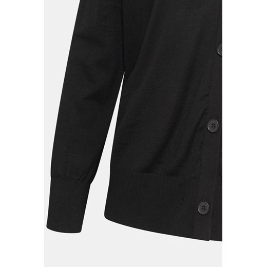 Sweter damski Stefanel casual czarny z dekoltem v 