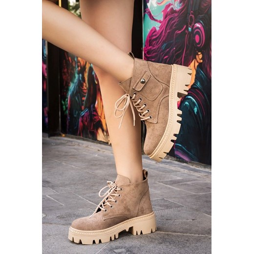 Botki damskie VAMARINHA BEIGE 38 wyprzedaż Ivet Shop