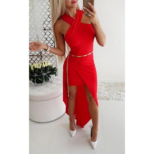 Czerwień Maxi Sukienka ze sklepu Iwette Fashion w kategorii Sukienki - zdjęcie 163600515