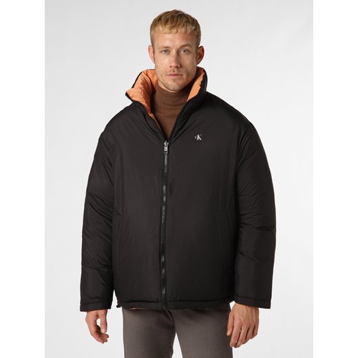 Calvin Klein Jeans Męska kurtka dwustronna Mężczyźni czarny nadruk ze sklepu vangraaf w kategorii Bluzy męskie - zdjęcie 163601588