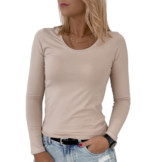 Bluzka damska Ubra z okrągłym dekoltem z długim rękawem casualowa 