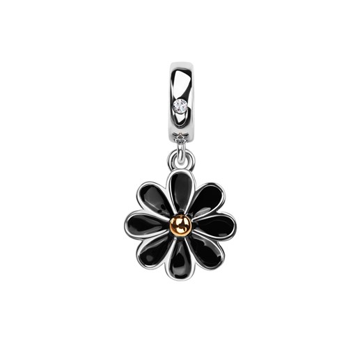 Beads srebrny pokryty emalią - kwiat - Dots ze sklepu YES.pl w kategorii Zawieszki - zdjęcie 163621218