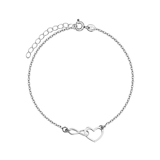 Bransoletka srebrna - nieskończoność - Hearts ze sklepu YES.pl w kategorii Bransoletki - zdjęcie 163622725