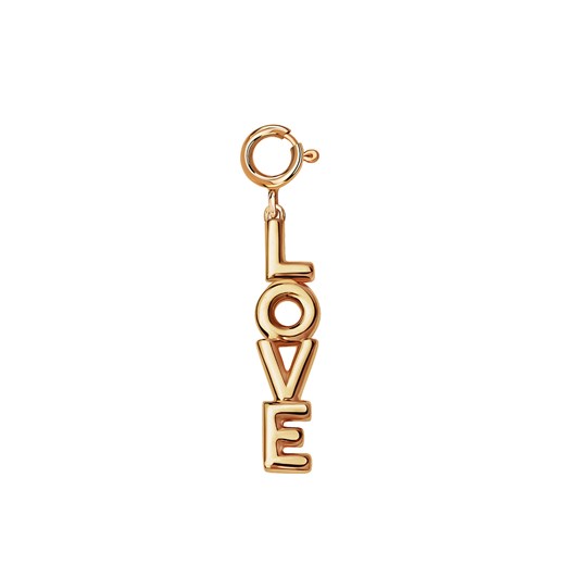 Zawieszka srebrna pozłacana charms - love - Love Story One Size YES.pl