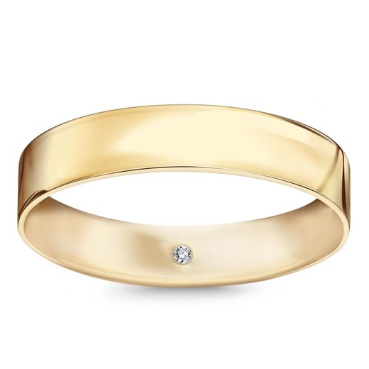 Obrączka złota z diamentem - Forever ze sklepu YES.pl w kategorii Obrączki - zdjęcie 163624708