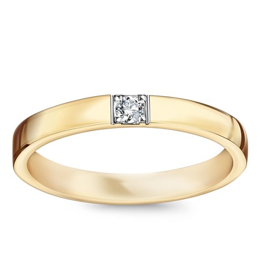 Obrączka złota z diamentem - Forever ze sklepu YES.pl w kategorii Obrączki - zdjęcie 163624775