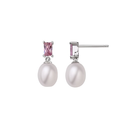 Kolczyki srebrne z perłami i cyrkoniami - Pearls of Sky ze sklepu YES.pl w kategorii Kolczyki - zdjęcie 163625715