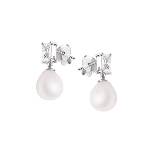 Kolczyki srebrne z perłami i cyrkoniami - Pearls of Sky ze sklepu YES.pl w kategorii Kolczyki - zdjęcie 163625717