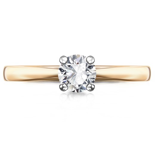 Pierścionek złoty z diamentem YES Hearts & Arrows - Éternel One Size YES.pl