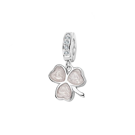 Beads srebrny z masą perłową i cyrkoniami - Dots ze sklepu YES.pl w kategorii Zawieszki - zdjęcie 163628025