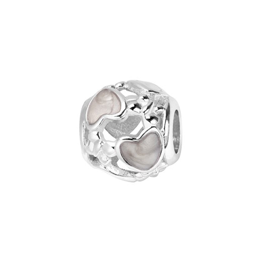 Beads srebrny z masą perłową - serca - Dots ze sklepu YES.pl w kategorii Zawieszki - zdjęcie 163628028