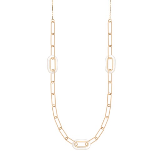Naszyjnik złoty z masą perłową - Chains ze sklepu YES.pl w kategorii Naszyjniki - zdjęcie 163629137