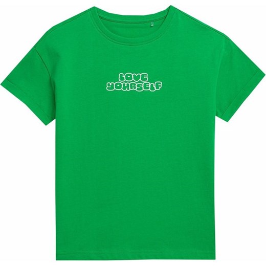 Koszulka dziewczęca 4FJAW23TTSHF0825 4F ze sklepu SPORT-SHOP.pl w kategorii Bluzki dziewczęce - zdjęcie 163639469