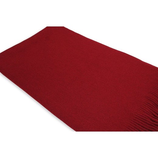 Szalik Wełniany Dziergany Czerwony, Ciepły z Frędzlami -V. FRAAS SZAWLN1271 V. Fraas JegoSzafa.pl