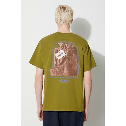Gramicci t-shirt bawełniany Og Gadget Pant Tee męski kolor zielony z nadrukiem Gramicci XL PRM promocja