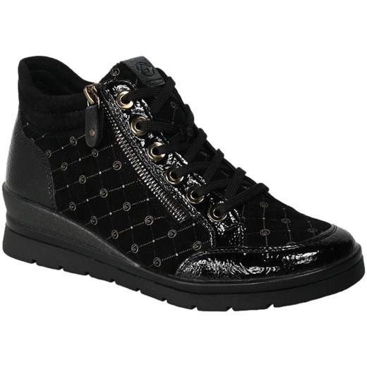 Sneakersy Remonte R0773-03 Black Czarne ze sklepu EuroButy.com.pl w kategorii Botki - zdjęcie 163647579