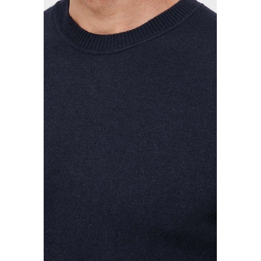 Sisley sweter z domieszką wełny męski kolor granatowy lekki Sisley S ANSWEAR.com