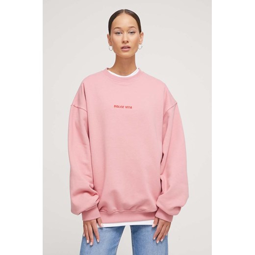 Bluza męska On Vacation z bawełny z napisem młodzieżowa