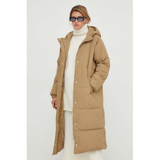 Résumé kurtka damska kolor beżowy zimowa ze sklepu ANSWEAR.com w kategorii Płaszcze damskie - zdjęcie 163651336